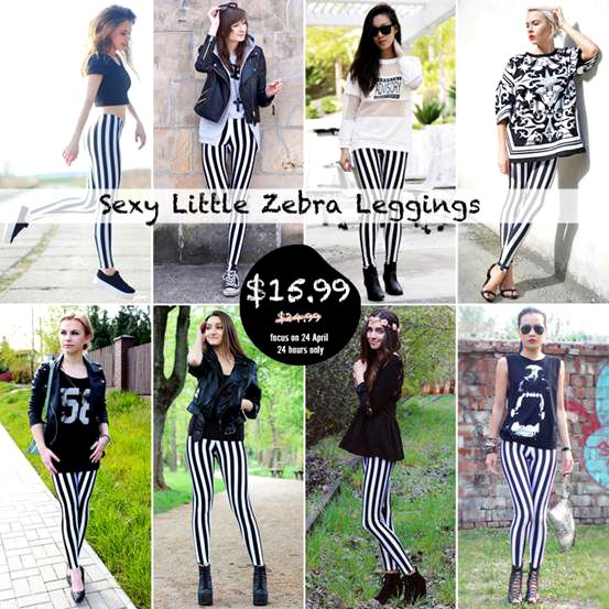 Romwe Little Zebra Leggings