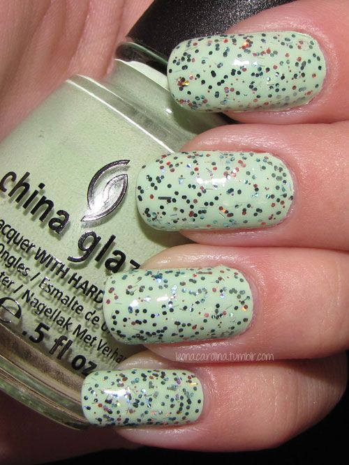 i love np nail polish little mermaid china glaze refreshmint notd nail of the day swatch