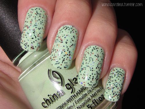 i love np nail polish little mermaid china glaze refreshmint notd nail of the day swatch