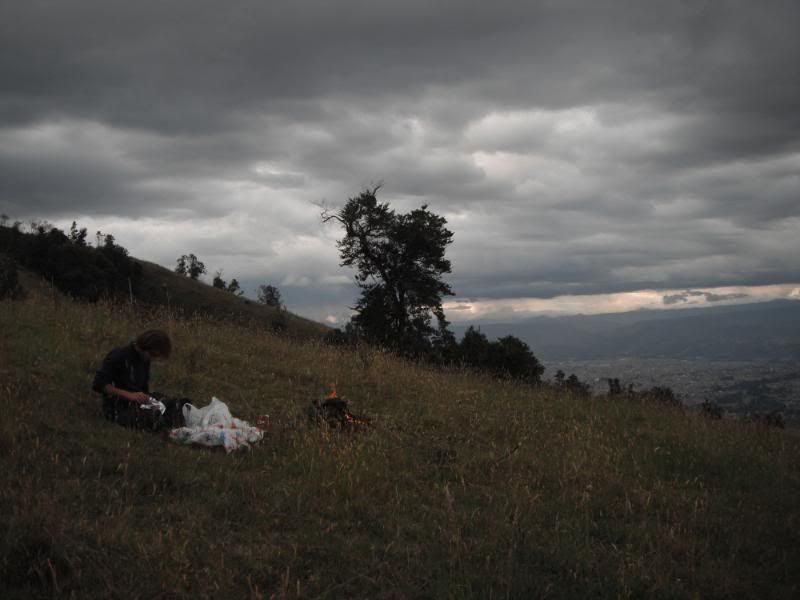 camping on a mountain near Cuenca