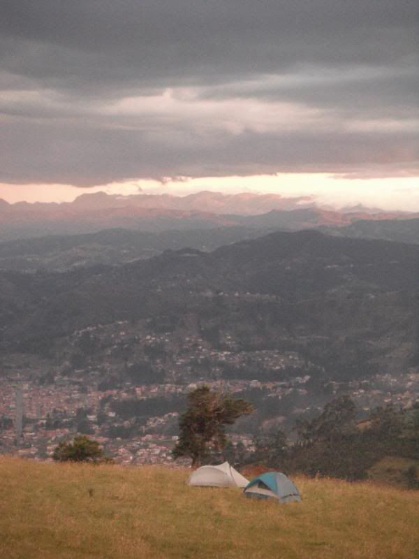 camping on a mountain near Cuenca