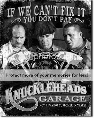 The Three 3 Stooges Knuckleheads Garage Metal Tin Sign