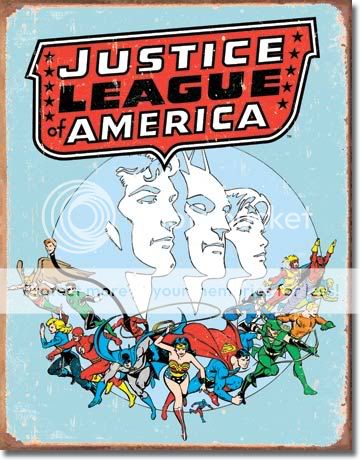 Justice League of America Retro Tin Sign Metal Poster